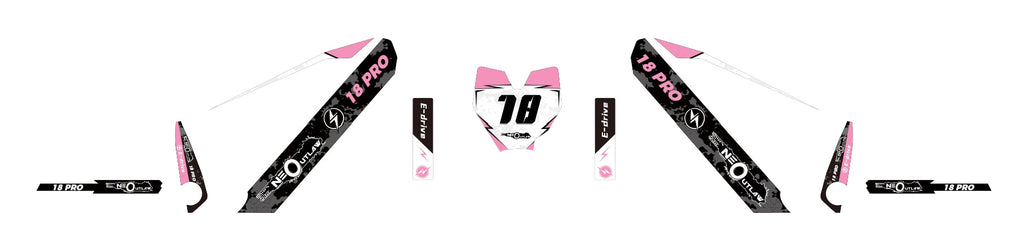 Neo Outlaw 18" Surge Bike Replacement Vinyl Sticker Decal Set