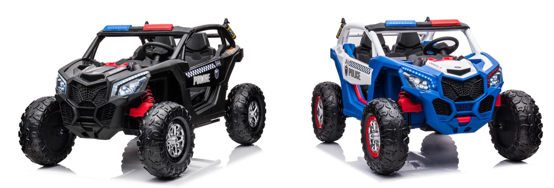 Fait Ride On Kids 24v Police Buggy 2 Seater UTV | 4WD Ride On Car – kidaroos