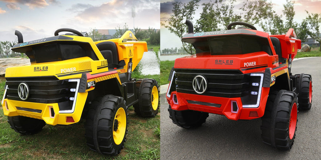 12V Kids Electric Construction Mining Truck Ride-On Car - 4WD 2 Seater