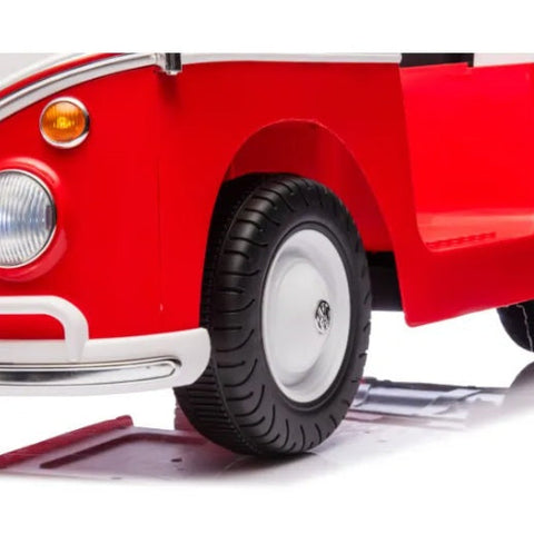 Licensed Kids Red VW 12V Volkswagen Camper Van Ride On Car with Remote