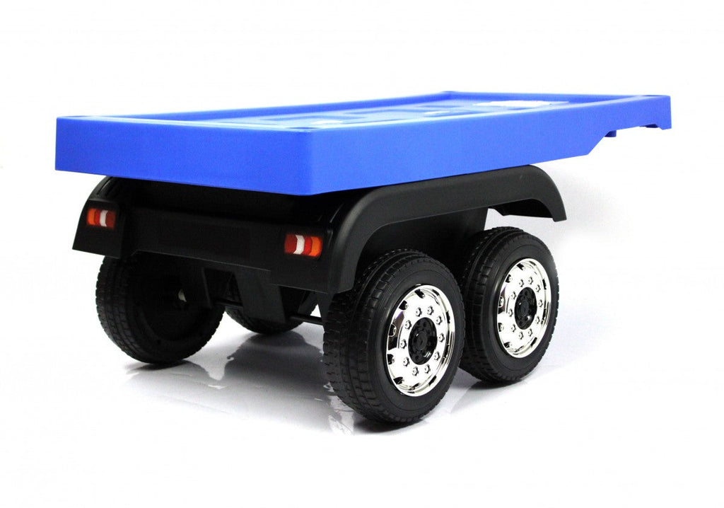 blue Actros trailer