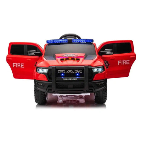 Kids Red Fire Truck 12V Electric Ride-On Toy with Siren and Lights