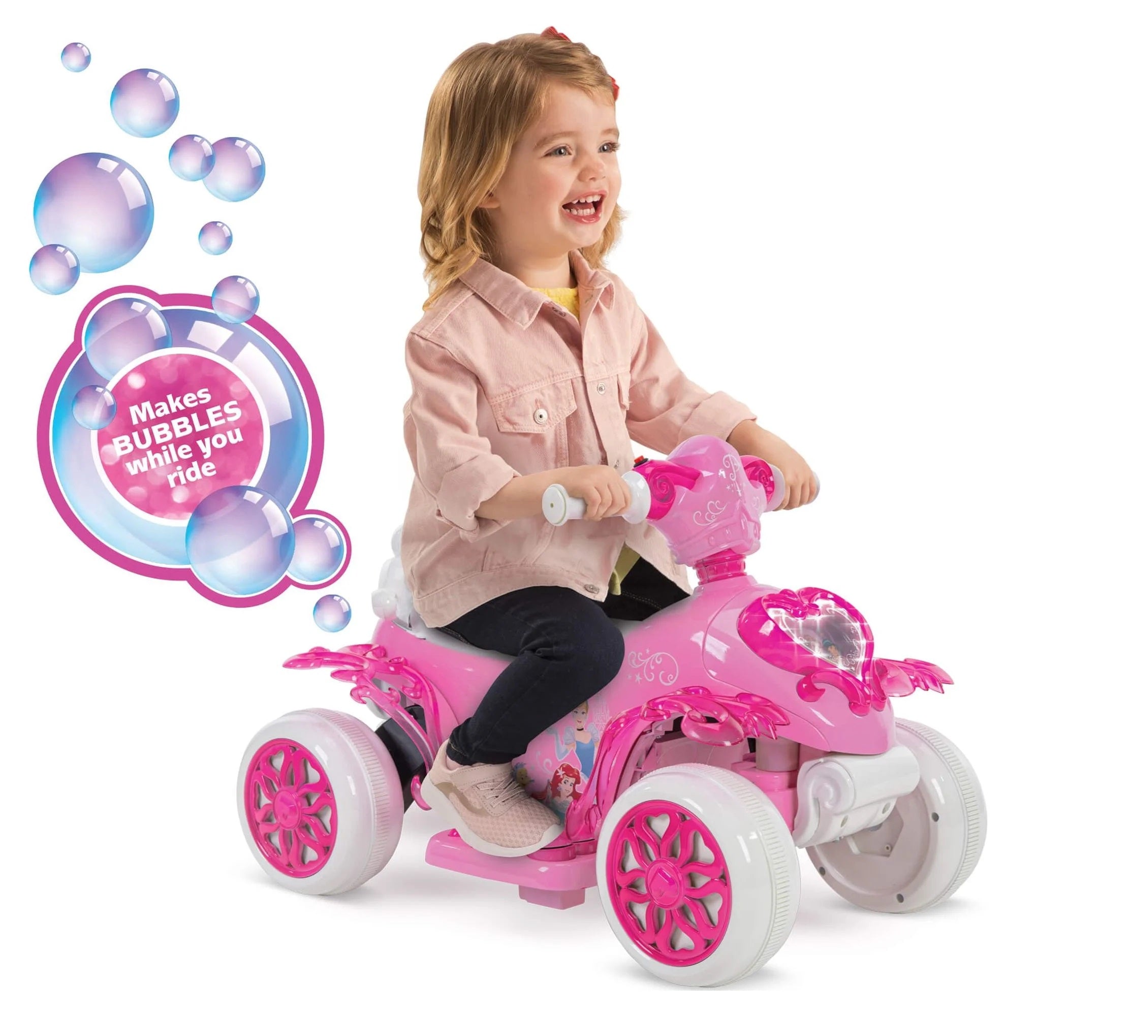 Disney Princess Electric Ride-On Quad with Bubble Exhaust – kidaroos