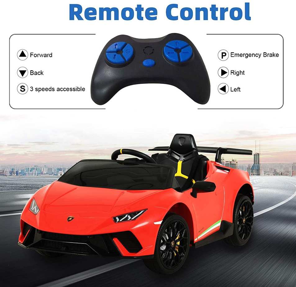 Red Electric ride on Lamborghini Huracan car
