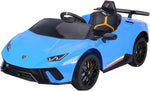 Toddlers ride on Blue car Lamborghini