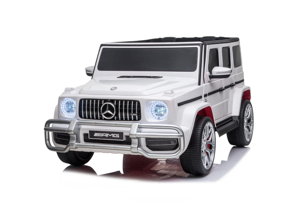 white g wagon 2 seats electric car for kids