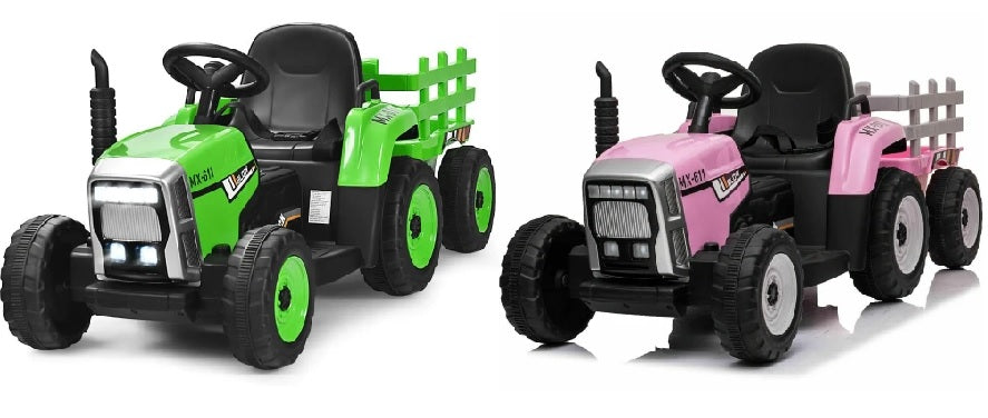 12V Kids Electric Ride On Tractor and Trailer with Remote – kidaroos