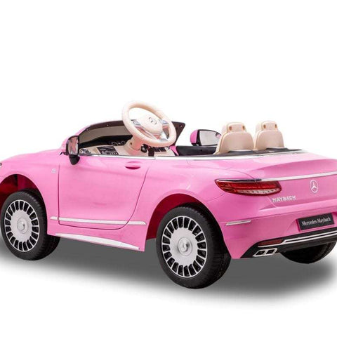 Hot Pink Mercedes kids ride on car with remote