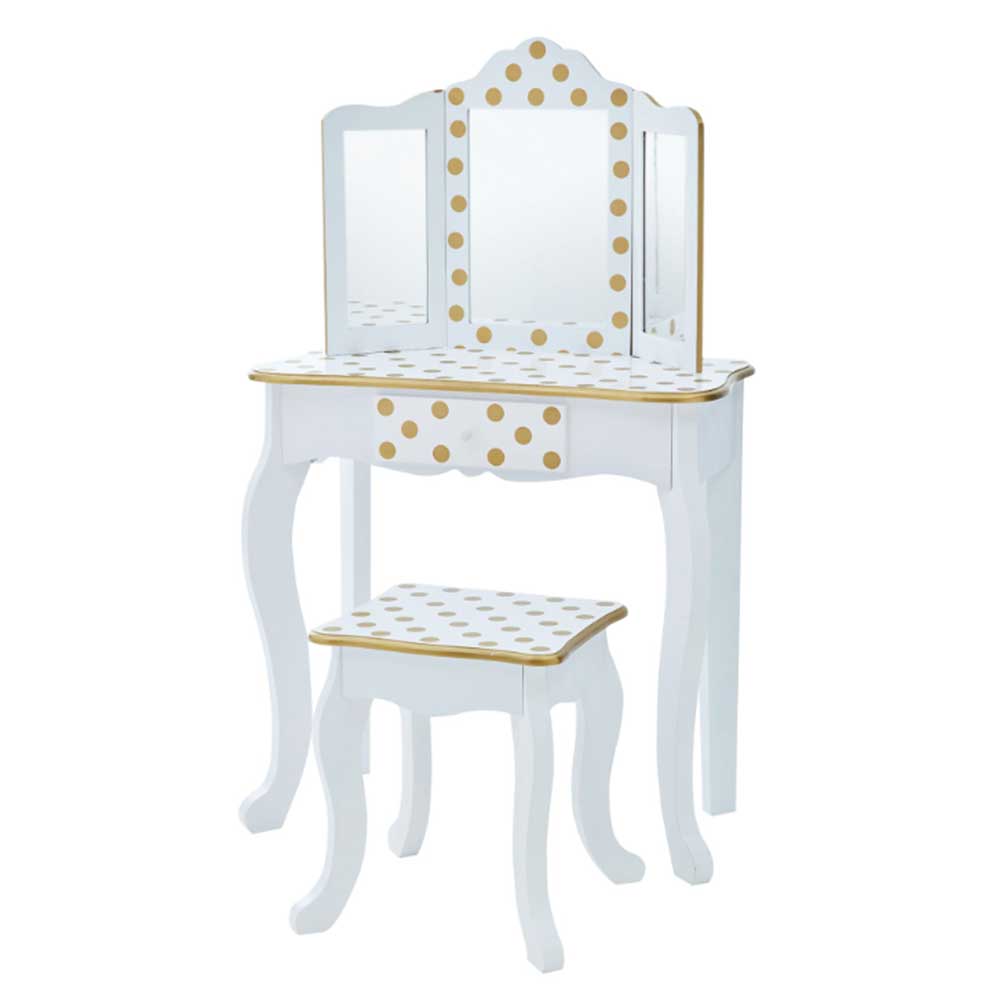 Childrens Polka Dot Make-Up Table